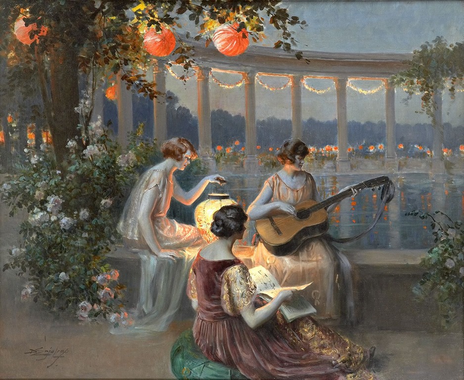 I musicisti sulla terrazza